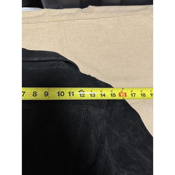 BLANKNYC Suede Moto Jacket Womens Small Black Biker Asymmetrical Zip Belted - Picture 15 of 15